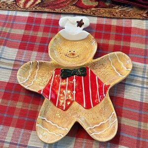 Charming Gingerbread Man Holiday Plate